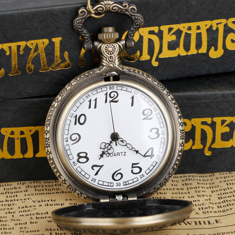 Reloj de bolsillo con movimiento de cuarzo para hombre y mujer, pulsera con colgante, cadena, estilo Retro, japonés, Vintage, regalo