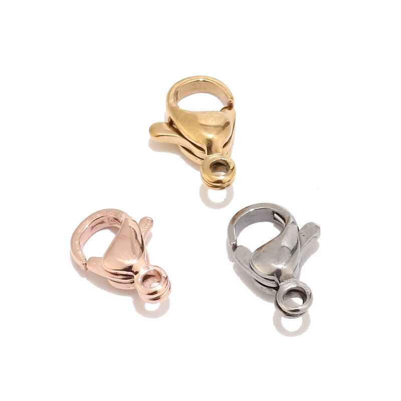 20 connettori di estremità dei ganci dei fermagli dell'aragosta dell'acciaio inossidabile di colore dell'oro rosa per i risultati dei gioielli del braccialetto della collana