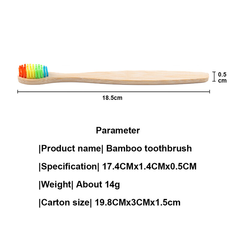 5 stücke Erwachsene Bambus Zahnbürste Umweltfreundliche Zahn Pinsel Medium Harte Zahn Pinsel Erwachsene Regenbogen Zähne Pinsel Holzgriff Eco Pinsel