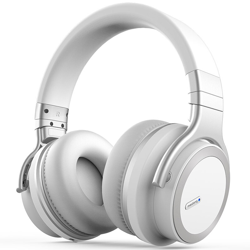 Meidong headset bluetooth e7md pro, fone de ouvido com cancelamento de ruído ativo, música, sem fio, subwoofer