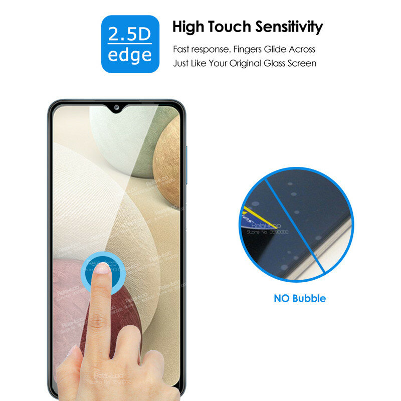Protector de pantalla de vidrio templado para móvil, película protectora de seguridad para Samsung Galaxy A12 A 12 SM-A125F/DS, 3 unidades