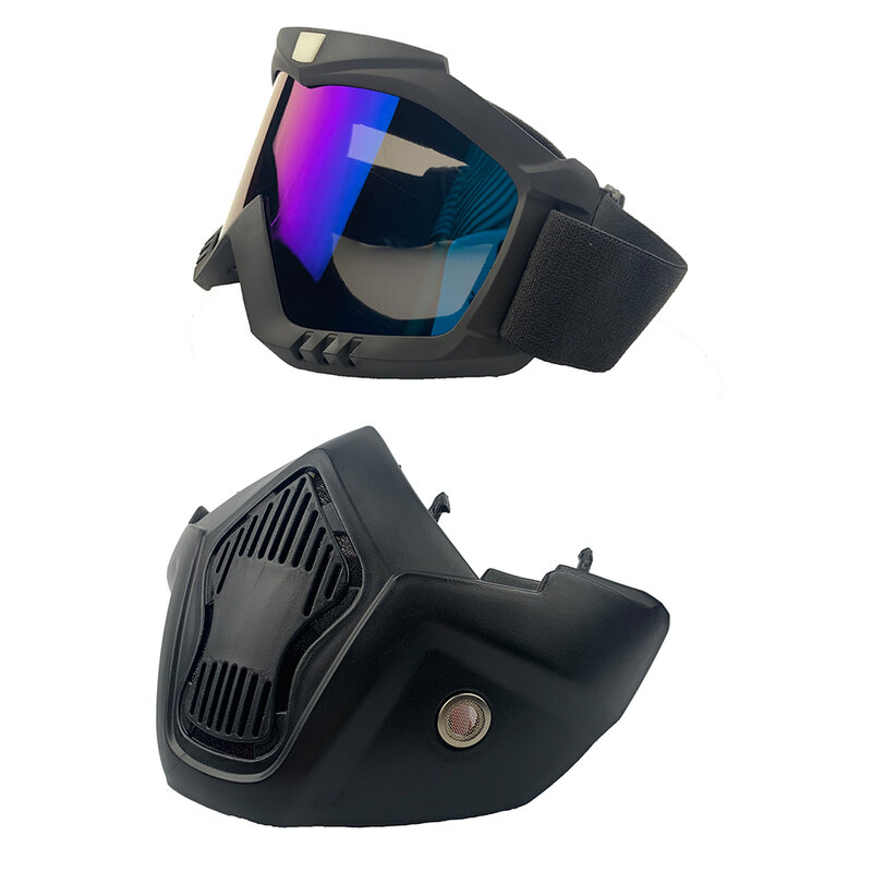 Kacamata Ski papan salju masker Snowmobile Ski kacamata tahan angin kacamata pelindung Motocross kacamata keselamatan dengan Filter mulut