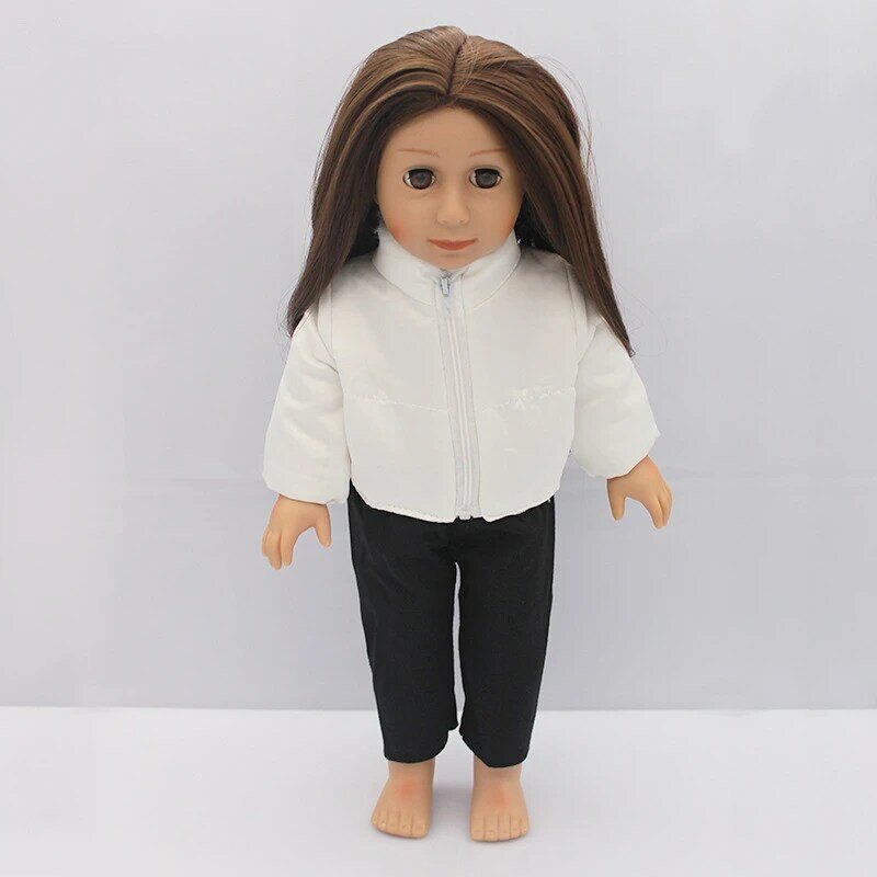 Simpatici vestiti per bambole nati nuovi abiti per bambini misura 43cm piumino per bambole pantaloni per ragazza americana accessori per bambole regalo per bambini