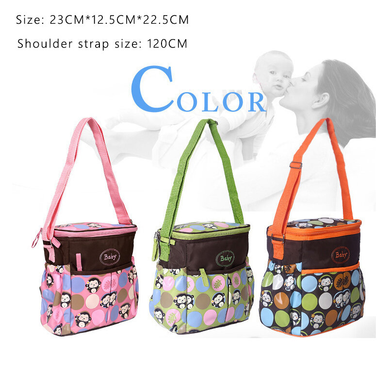 Bolsa de pañales multifuncional para el cuidado del bebé, bolsas de pañales con estampado para cochecito de bebé, bolso de maternidad para mamá, bolso de viaje