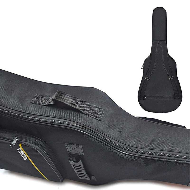 Zipper Oxford Cloth Carry Full Size Padded Protective Pockets Reinforced Case Waterproof Travel Cover Guitar Bag Soft Interior