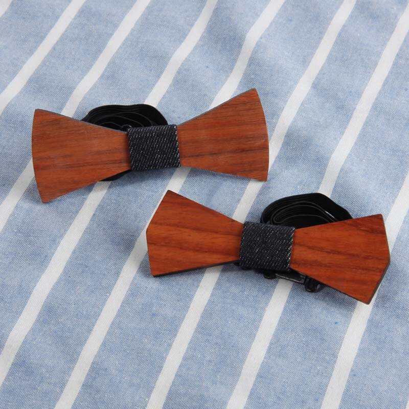 SOMESOOR Fashion Wooden Bow Tie Vintage Adjustable Strap Bowtie Engraved Natural Wood Neck Gravata Corbatas For Men Unisex Gifts