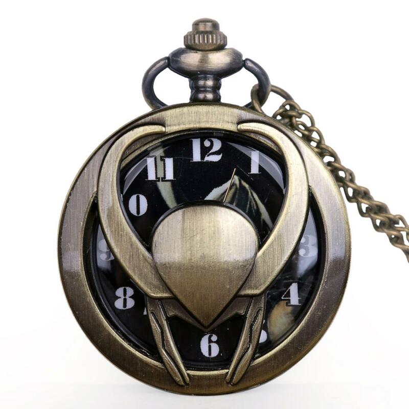 Reloj De bolsillo con colgante Retro LOki De Bolso, reloj De cuarzo con collar con cadena, regalo Fob, TD2074