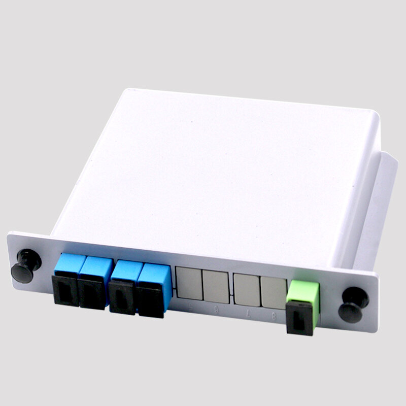 1:4 Fiber Optical Plc Splitter Sc/Upc 1X4 Lgx Box Cassette Card Inserting Plc Splitter Module