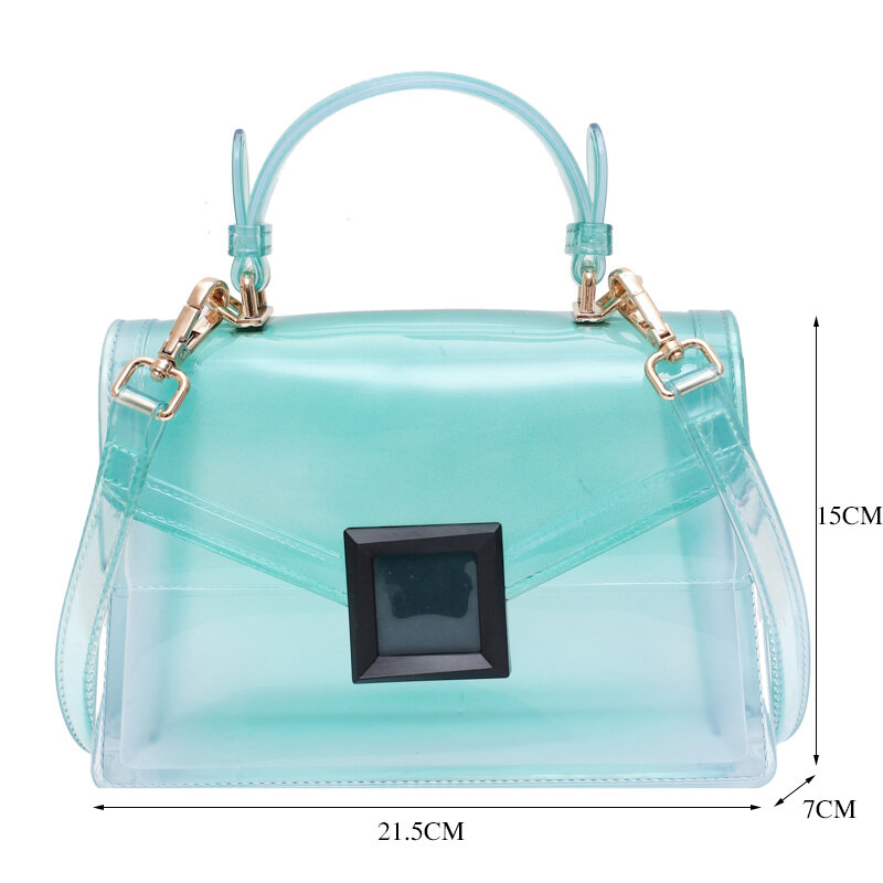 Fashion Transparent Bags for Women Designer Beach Bag Clear Pvc Handbag Summer Crossbody Bag Lady Travel Purses and Handbags