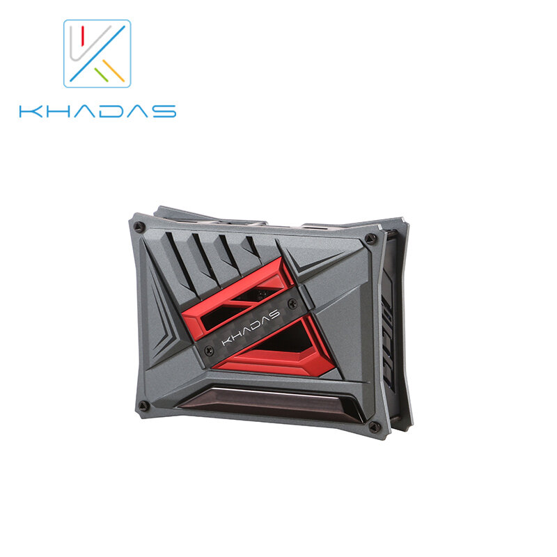 Custodia fai-da-te Khadas per serie shc VIMs (rosso/viola/trasparente con piastra metallica)