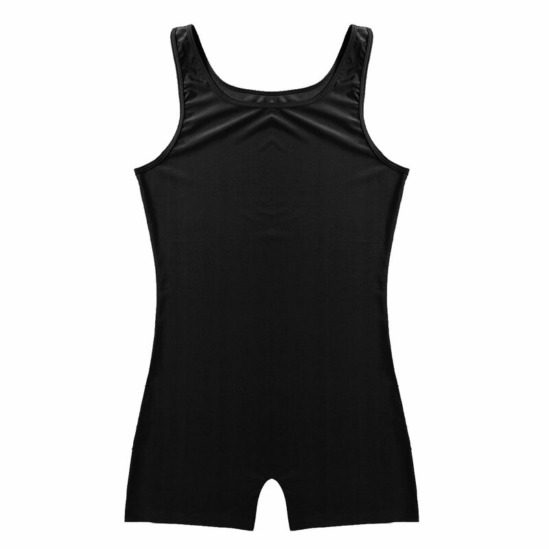 Kaus Dalam Pria Leotard Olahraga Bodysuit Celana Pendek Gulat Singlet Jumpsuit Kebugaran Seksi Selip Pakaian Dalam Sutra Es Pakaian Renang