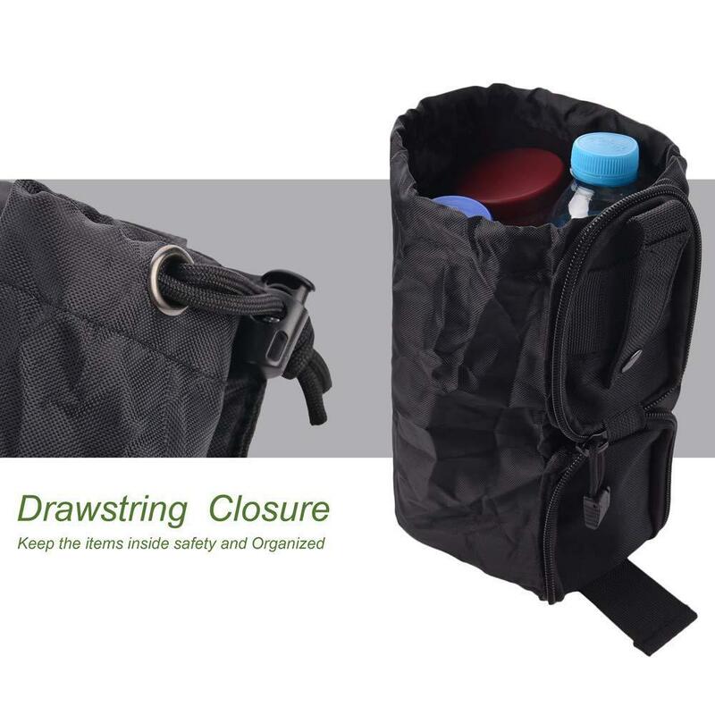 Molle Folding Dump Pouch, Drawstring Magazine Mag Dump Pouch, Tactical Roll Up Utility Pouch Waist Bag, 1000D Nylon