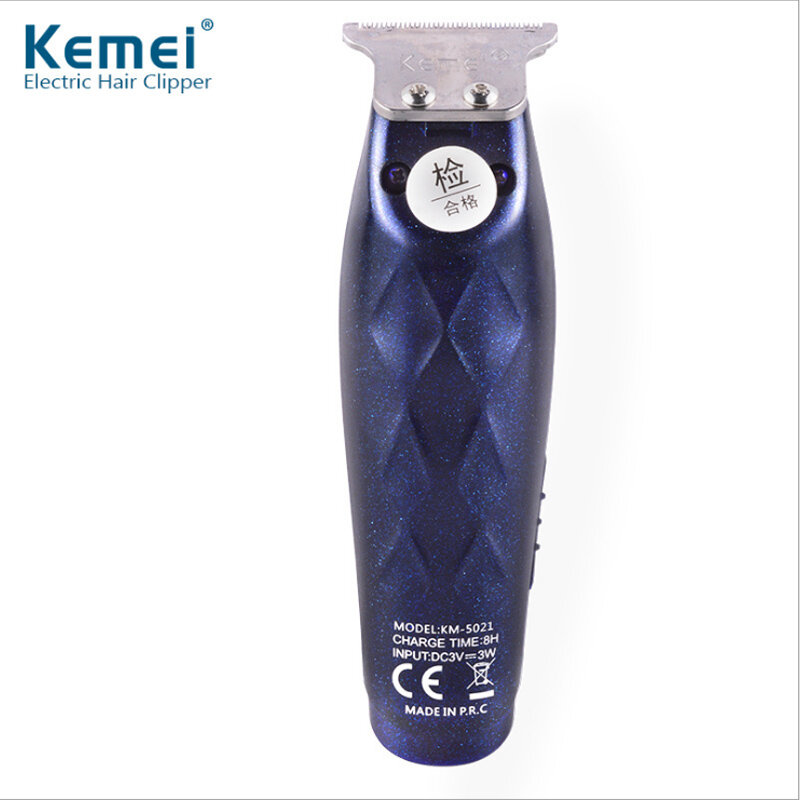 Máquina de cortar cabelo elétrica KM-5021 aparador de cabelo profissional mudo barbeador recarregável corte de cabelo masculino
