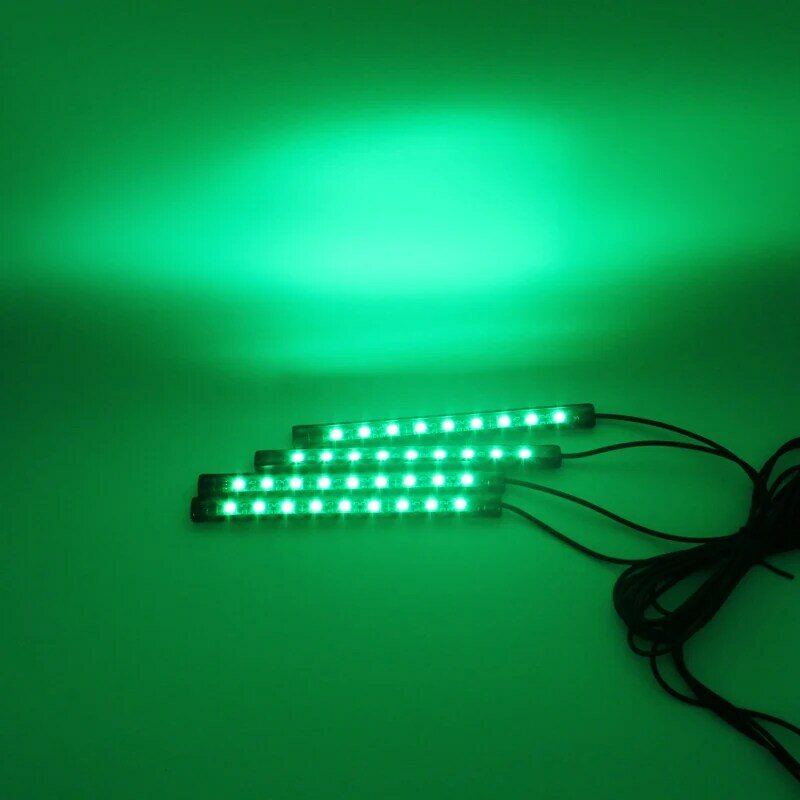 FStuning-tiras de luces LED para coche, de 17CM lámparas decorativas, Control por aplicación de teléfono RGB, decoración para ambiente Interior de coche, luz Led