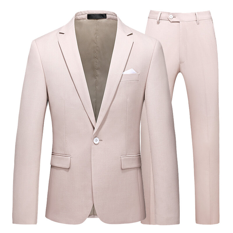 Zestaw blezer dla mężczyzn garnitury biurowe zespoły biurowe Homme 2 sztuk luksusowe Plus Size płaszcz spodnie formalna kolacja ślub Groom 5XL 6XL