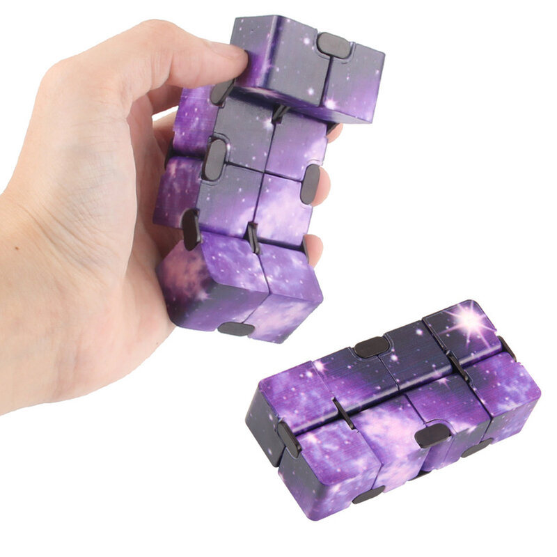 2024 New Fidget Toy Autism Anti Stress Relief Infinity Cube Magic Cube Office Flip Cubic Puzzle Stop Stress Reliever Autism Toy