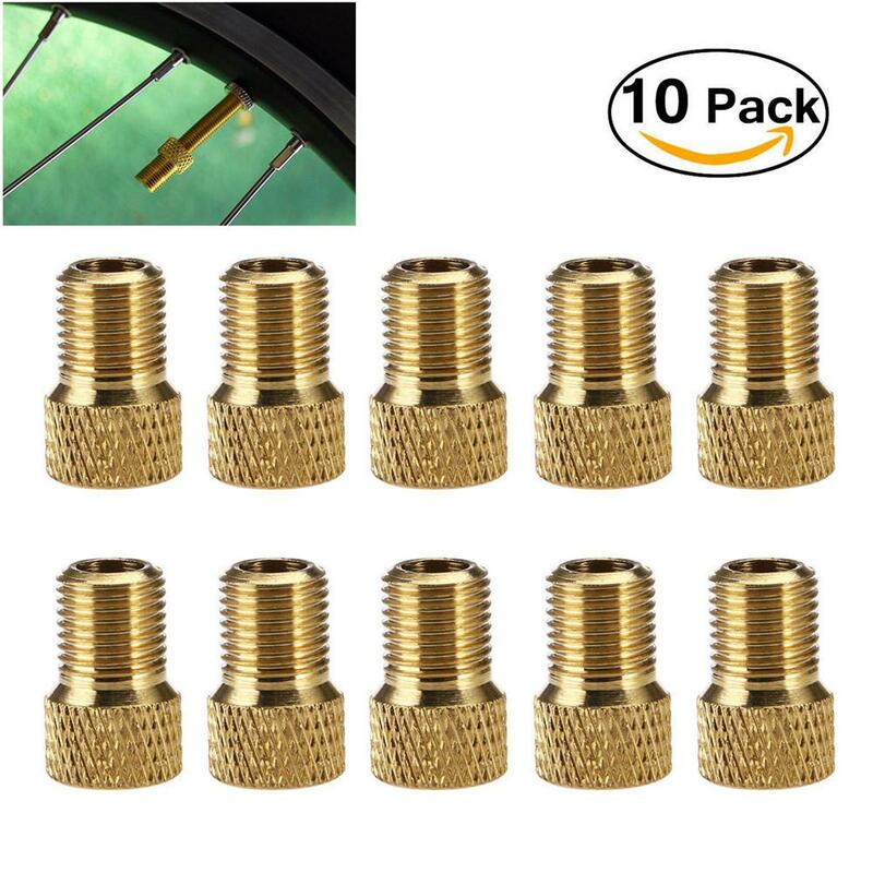 10Pcs/set French Valve To American Valve Bike Bicycle Copper Pump Tube Adapter Converter