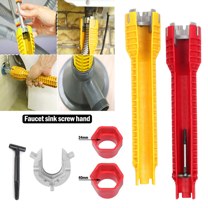 Flume Wrench Anti-Slip Kitchen Sink Repair Wrench Bathroom Faucet Assembly Plumbing Installation Wrench Home Tools