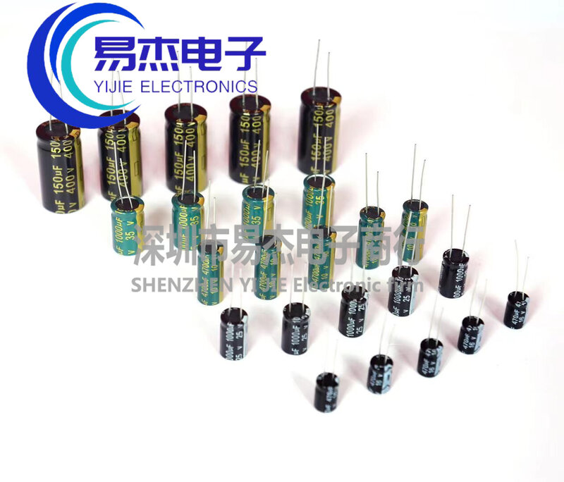 Condensador electrolítico en línea de alta frecuencia y baja resistencia, 400V/10uF, 15uF, 400V, Volumen 10x17, 10 piezas/30 piezas