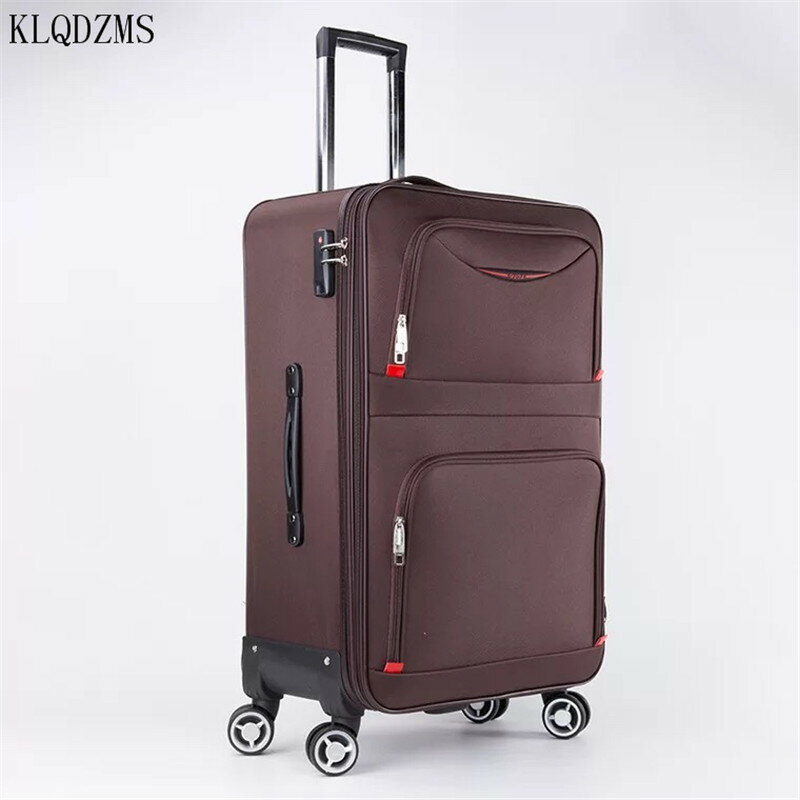 KLQDZMS 20"22"24"26"28inch New Waterproof Oxford Rolling Luggage carry on Trolley Suitcase Women Men Travel Suitcase With Wheel