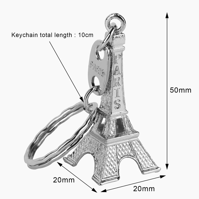 Брелок в стиле ретро, модель Эйфелевой башни Парижа, 1 шт., металлическое кольцо, подарок для девочек, украшение для ключей, дешевые подарки 2019