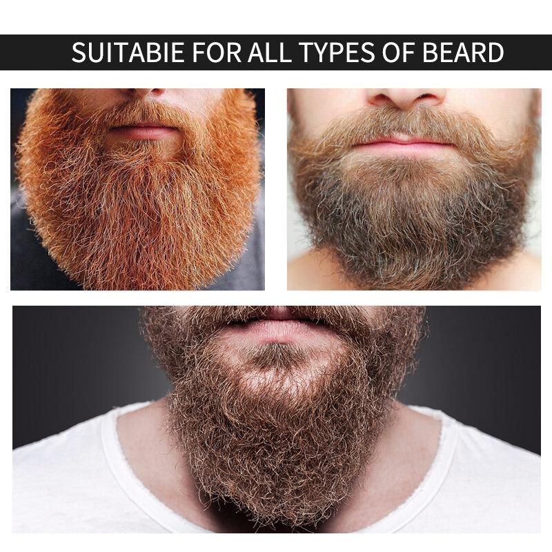 PURC-aceite para el crecimiento de la barba para hombres, tratamiento para el cuidado de la barba, más grueso y completo