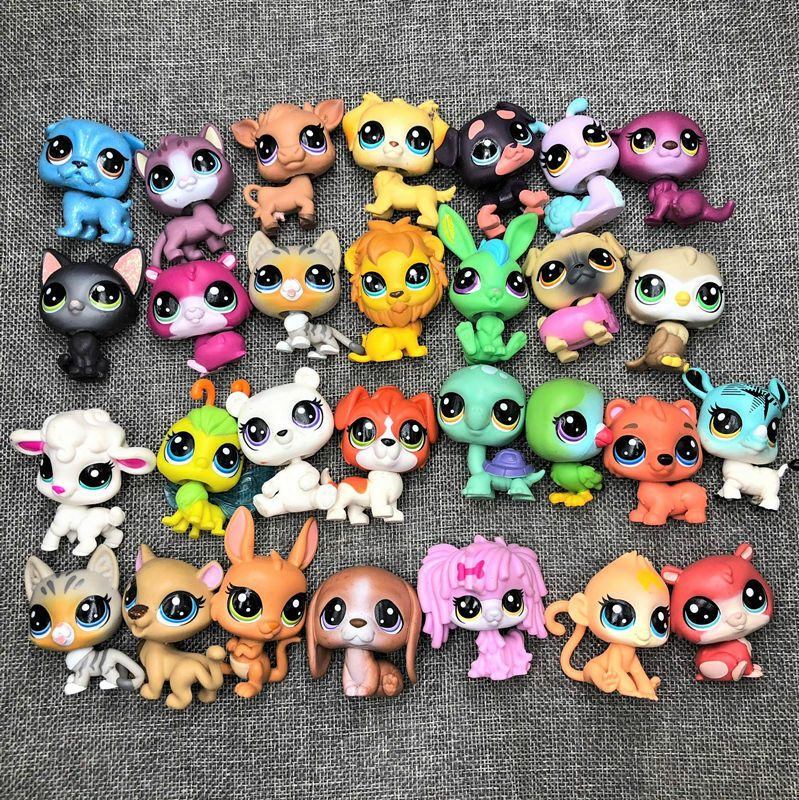 Mini Animais Figuras de Ação Brinquedos, Bonecas Clássicas, Brinquedos Pet, Gato e Cachorro, 5cm, 6 PCs, 12 PCs, 24 PCs