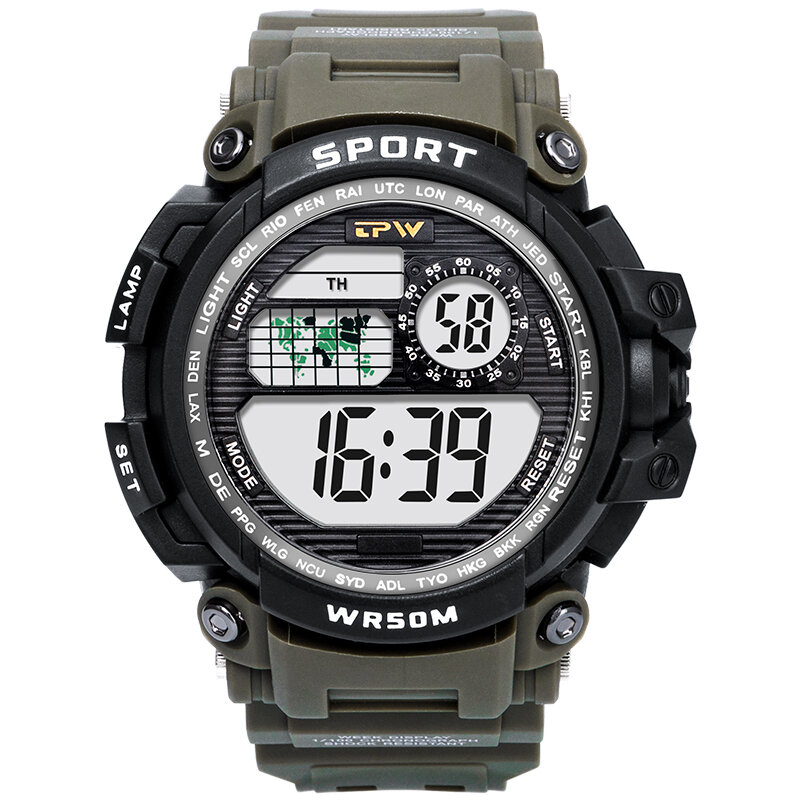 Digital Watch Sport Alarm Chronograph 50M Waterdicht Horloge Led Mannelijke Relogios Masculino Fitness