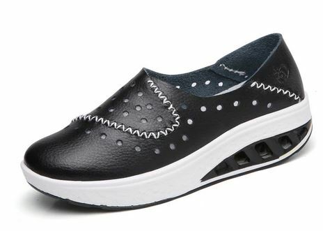 YEELOCA 2020 ฤดูใบไม้ผลิผู้หญิงของแท้หนัง A001 รองเท้าผู้หญิงแพลตฟอร์มรองเท้าผ้าใบ Creepers Cutouts ED241