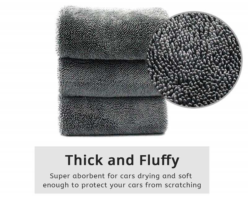 Serviette torsadée en microfibre pour lavage de voiture, professionnelle, nettoyage de voiture, séchage, polissage, épilation