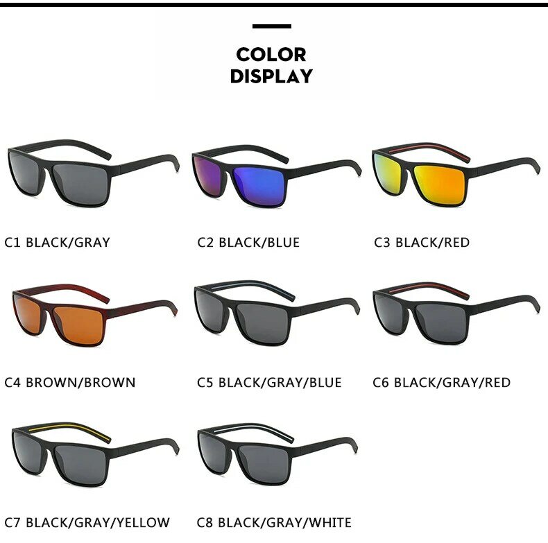 Gafas de sol polarizadas de estilo deportivo Vintage para hombre y mujer, lentes de sol cuadradas Retro para conducir, de diseñador de marca de lujo, 2022