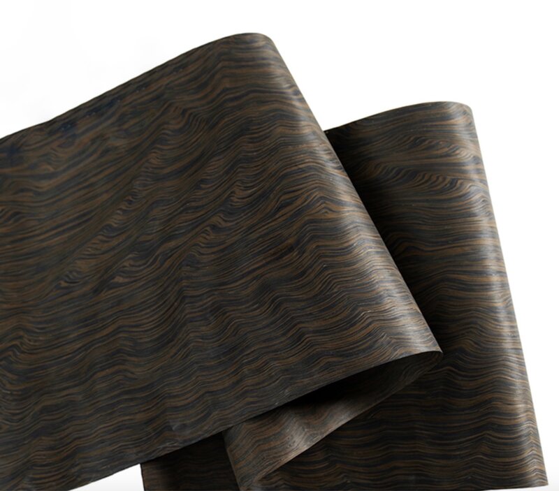 Placage de bois d'écorce de racine d'onyx, pelleteuse technologique, dos non tissé, L:2.5 mètres, largeur: 60cm, épaisseur: 0.2mm