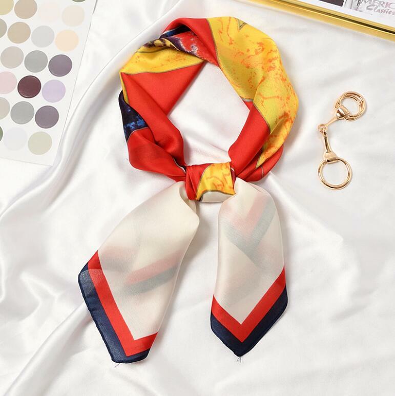 Квадратный шарф с абстрактным принтом в виде бутылки, Женская бандана, повязка на голову, Женская шаль, модный шейный платок, 2021