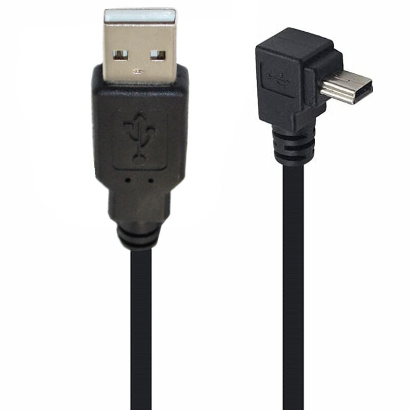 Mini USB su giù sinistra destra angolata 90 gradi da USB 2.0 a Mini USB 5pin cavo per fotocamera MP4 Tablet 0.25m 0.5m 1.5M
