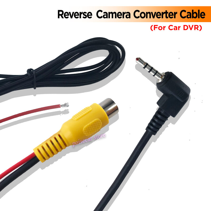 RCA do 2.5mm kabel AV dla tylna kamera samochodowa kamera parkowania konwerter kabel dla wideorejestrator samochodowy do wideorejestrator samochodowy kamery Tablet GPS