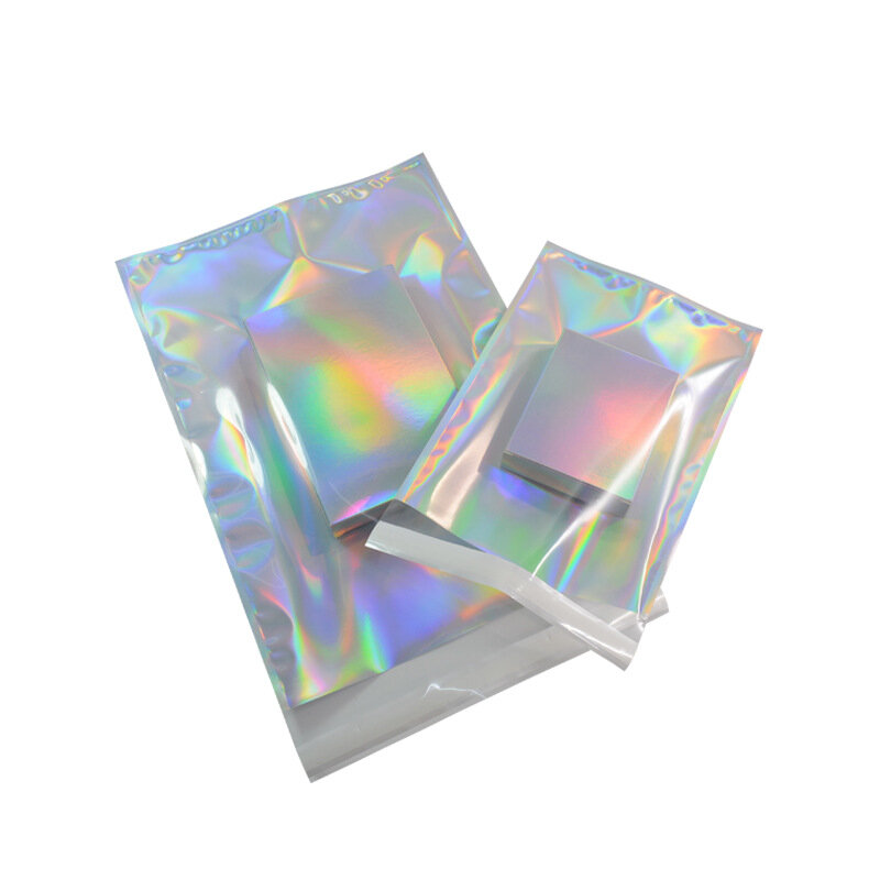 50Pcs Kleurrijke Laser Zelfsluitende Plastic Enveloppen Mailing Opbergzakken Holografische Gift Sieraden Poly Cosmetica Verpakking Zakken
