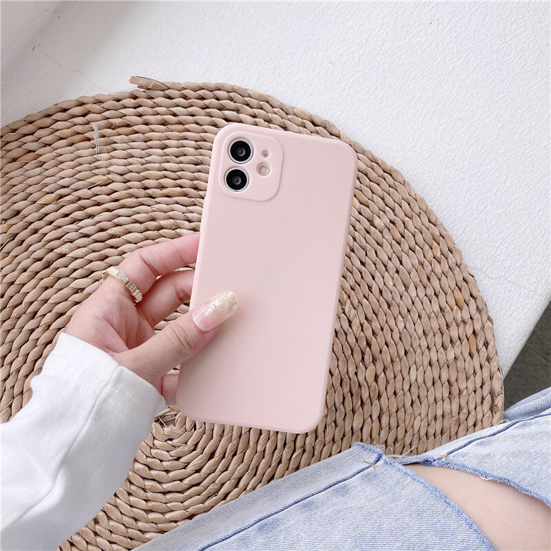 Soft Silicone Candy Colour Phone Case For iPhone 11 12 Pro Max 13Mini XS X XR 7 8 Plus SE2020 Matte Ultra Thin Shockproof Cover