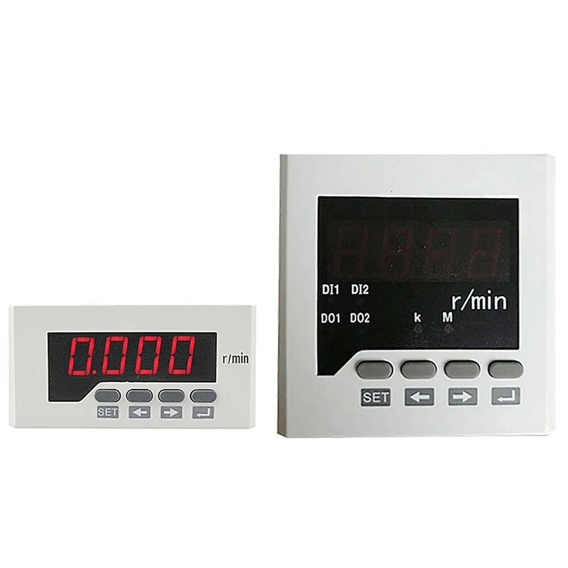 Taidacent Inverter Frequency Tachometer Line Speed Meter 0-10V Display 0-4-20mA Meter 9999RPM Digital RPM Meter for Motor