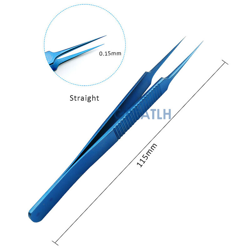 Pinzas electrónicas para trasplante de cabello liso, pinzas angulares, pinzas rectas, pinzas de titanio