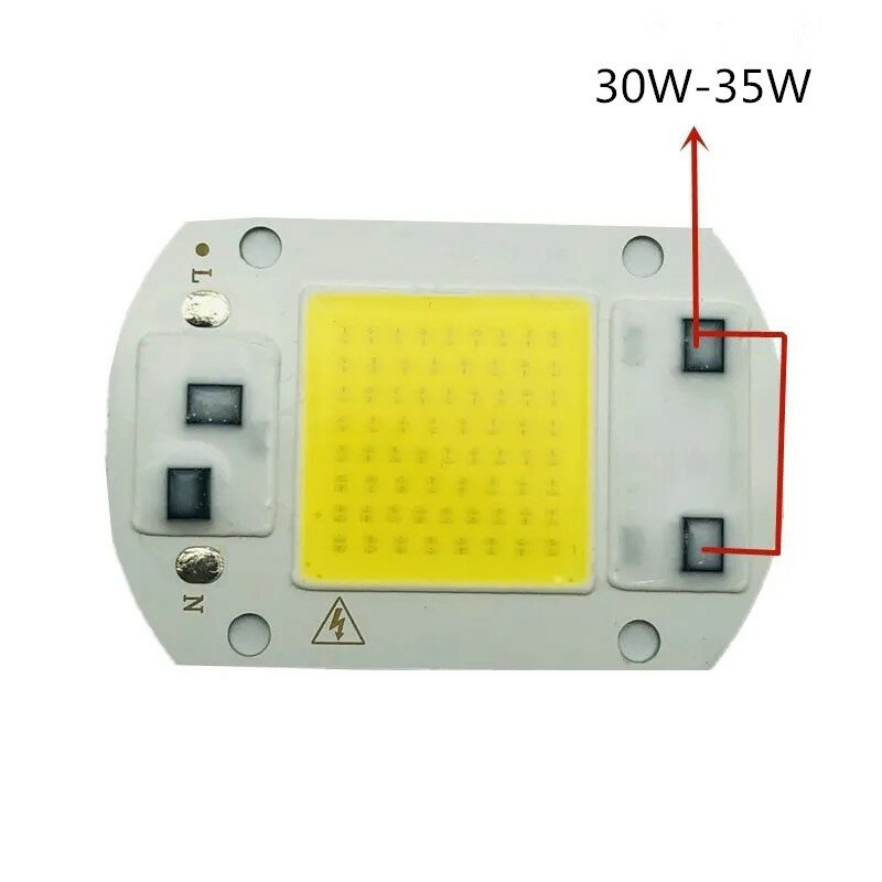 1-20 buah LED COB SMD daya tinggi 10W 20W 30W 50W AC 220V Chip lampu IC pintar cocok untuk DIY Driver terintegrasi tanpa Driver lampu banjir