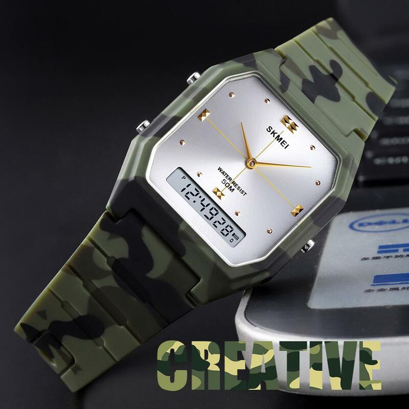 Skmei-relógio de pulso digital masculino, relógio de marca de luxo, com cronógrafo, impermeável, design simples, para homens