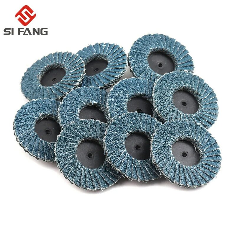 21pcs/Set 50mm Flat Professional Flap Discs Roll Lock Grinding Sanding Wheels 2inch With Holder For Angle Grinder Abrasive Tools