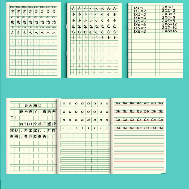 TiJulien ige-Livre d'écriture de calligraphie pratique, livre d'écriture Pinyin, ce vocabulaire, exercice de devoirs, cahier d'enregistrement