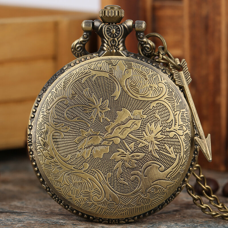 Винтажные полый чехол половина охотника Кварцевые Fob карманные часы кулон часы ожерелье цепь reloj de bolsillo часы с аксессуарами