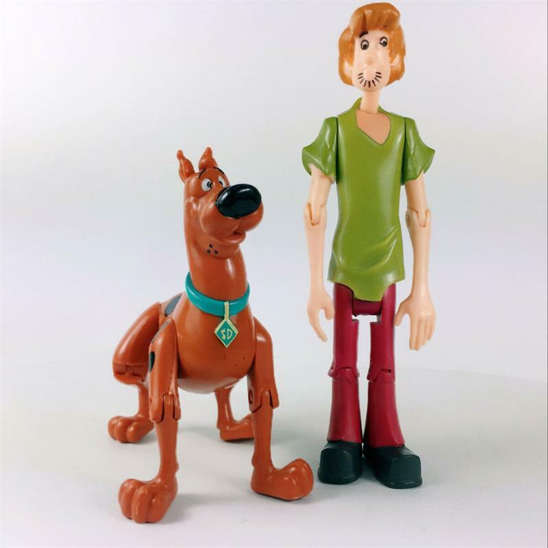 BIXE Lot 2 pièces dessin animé classique action figurine poupée PVC loufoque Shaggy animal modèle enfants collection cadeau jouet