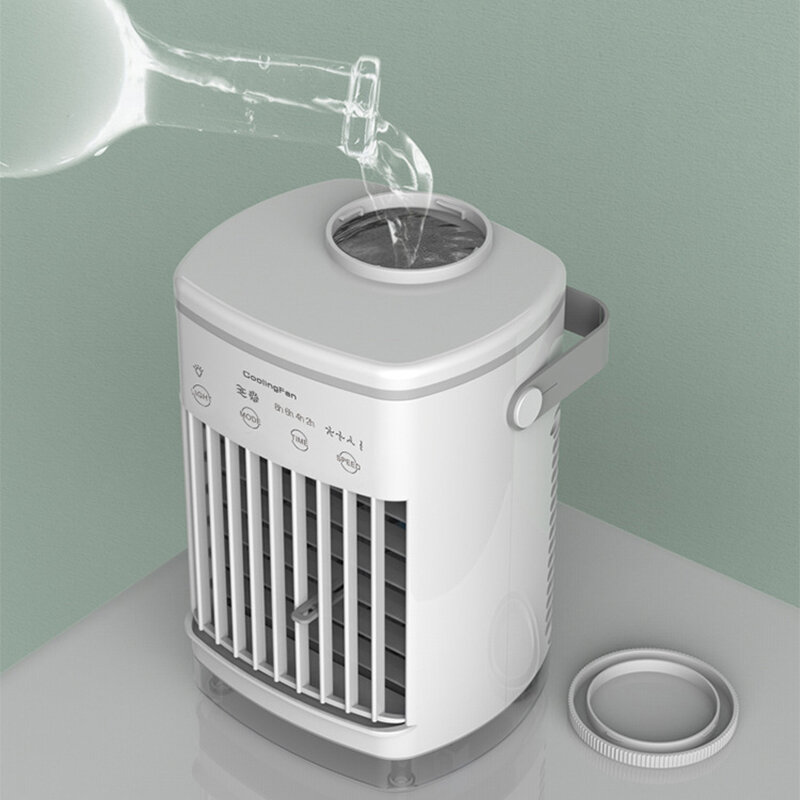 Ventilador de aire acondicionado CF-006, Enfriador de aire sin hojas de escritorio USB, torre de humidificación para el hogar, ventilador de pulverización