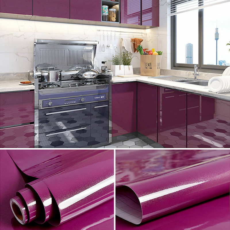 Shiny Serie Selbst Adhensive Wand Aufkleber Farbe Flash-PVC Tapeten Küche Schrank Tür Möbel DIY Aufkleber Dekorative Film