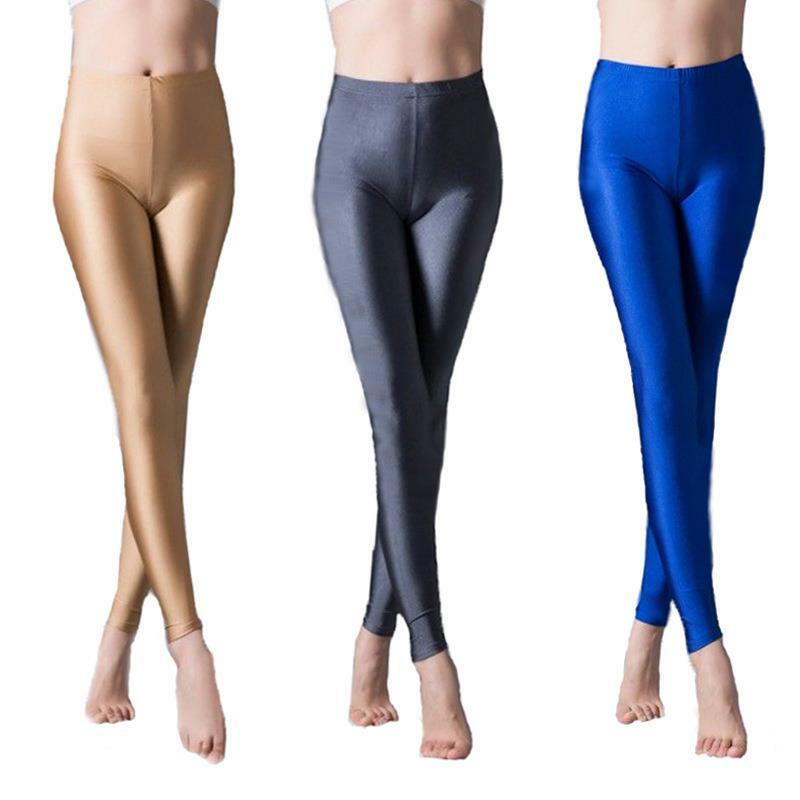 2021ใหม่ฤดูใบไม้ผลิของแข็ง Candy นีออนกางเกงขายาวสำหรับสตรียืดหญิง Legging กางเกงหญิง Leggings แฟชั่น