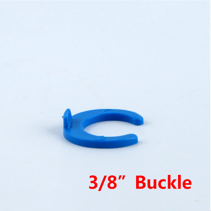 Трубка с внешним диаметром 3/8 дюйма, синяя зажим, C-образное кольцо, соединительная пряжка, обратный осмос, быстрый соединитель для воды, Диаметр 9,5 мм, полиэтилен, аксессуары для системы фильтрации труба