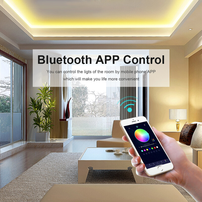 Bluetooth App สมาร์ท RGB/RGBW ติดผนังแผงสัมผัส Dimmer สวิตช์กระจก Controller สำหรับไฟ LED Strip Light DC12V 24V